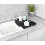 Tapis d'gouttage nelia avec gouttoir  vaisselle wenko surface incline pour un coulement optimal ...