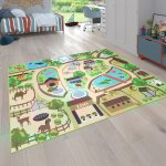 Paco home - tapis pour enfants, tapis de jeu pour chambres d'enfants, zoo avec tigre, ours, lion, coloré ... Paco home - tapis pour enfants, tapis de jeu pour chambres d'enfants, zoo avec tigre, ours, lion, coloré ...