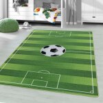 Tapis pour enfant lavable - tapis chambre enfant football (vert - 120x170cm)