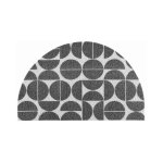Tapis d'entr�e demi - lune 'cosmix' 45x75cm gris