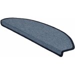 Tapis d'escalier london bleu clair 23, 5 x 65 cm demi - circulaire