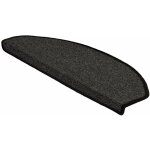Tapis d'escalier london gris anthracite 23, 5 x 65 cm demi - circulaire