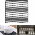Tapis d'�vier en silicone grille de cuisine pour �viers de ferme en acier inoxydable ou en porcelaine ...