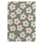 Tapis fleurs maximalistes - apolline - gris bleuté - 120 x 170 cm Tapis fleurs maximalistes - apolline - gris bleuté - 120 x 170 cm