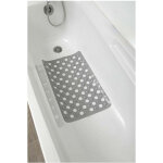 Tapis fond de baignoire anti - drapant en pvc 60 x 38 cm gris perle - tendance