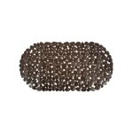 Tapis fond de baignoire pvc galets 35x68cm chocolat msv