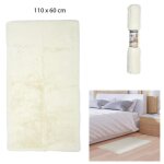 The home deco factory - tapis imitation fourrure 'fin' 60x110cm cru