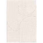 Sweeek - tapis int�rieur motif ethnique arches. poils ras. beige et cr�me 120 x 170 cm