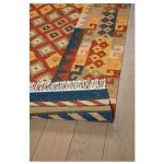 Tapis laine et coton avec franges plat kilim azyan multicolore 60x90 Tapis laine et coton avec franges plat kilim azyan multicolore 60x90