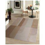 Tapis laine et viscose tuft� main moderne carmen beige 160x230