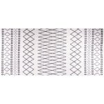 Tapis lavable antid�rapant 80x300 cm noir et blanc vidaxl