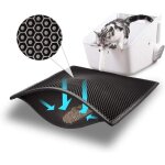 Tapis de liti�re pour chat taille du trappeur de liti�re 30, 5 x 30, 5 cm, conception en nid d'abeille ...