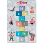 J&kids - tapis marelle pour fille et garçon circus gris 100x150 J&kids - tapis marelle pour fille et garçon circus gris 100x150