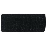 Tapis memoire de forme microfibre galet 45x120 cm - noir tendance