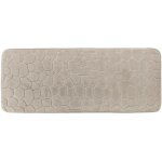 Tapis memoire de forme microfibre galet 45x120 cm - taupe tendance