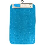 Tapis memoire de forme microfibre galet 50x80cm - bleu canard tendance