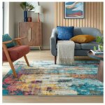 Flair rugs - tapis moderne courtes m�ches ray� rectangle abstraction multicolore 120x170