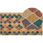Tapis moderne en laine 80 x 150 cm motifs g�om�triques salon chambre couloir multicolore keskin