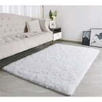 Memkey ? tapis enfant ultra doux 80x120 cm ? blanc ? r�sistant � la salet� ? lavable � 40� ? antid�rapant ...