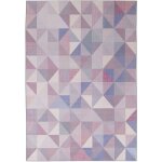 Tapis au motif triangles multicolores bleu et gris 160 x 230 cm id�al pour chambre ou salon moderne et ...