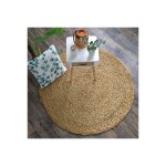 D�coweb - tapis naturel rond boho 100% jute - � 120 cm
