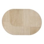 Tapis ovale 160 x 235 relief beige jana atmosphera