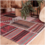 Tapis patchwork ethnique ext�rieur et int�rieur malti multicolore 200x290