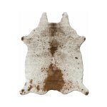 D�coweb - tapis peau de b�te - imitation vache tachet�e claire - marron et blanc - 140 x 170 cm