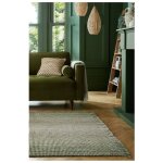 Flair rugs - tapis plat avec franges moderne rectangle jute ombre vert 60x230