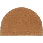 Tapis de porte naturel demi - rond 60x90cm fibre de coco touffet vidaxl
