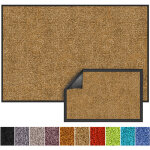 Karat ? tapis de porte paillasson rhine beige 60 x 90 cm ? fibres polyamide haute qualit� ? sous - couche ...