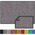 Karat ? tapis de porte paillasson rhine gris 60 x 90 cm ? mat�riau polyamide ? poids 450 g / m� ? lavable ...