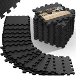 Tapis de protection de sol noir 31x31cm mousse eva 18 ou 36 pices dalle de protection fitness piscine ...