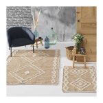 Douceur d'intérieur - tapis rectangle 120x170cm en jute et laine 'floty' - 120x170cm - blanc Douceur d'intérieur - tapis rectangle 120x170cm en jute et laine 'floty' - 120x170cm - blanc