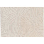 Tapis rectangle uni relief ankara - 120x170cm - ecru