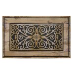 Tapis relief imprim 'castel' 45x75cm naturel