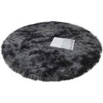 Tapis rond, � poils longs, moderne, tapis de sol shaggy confortable moquette anti - d�rapage (teinture ...