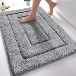 Tapis de salle de bain antid�rapant et lavable - tapis de bain doux absorbant l'eau - en microfibre - ...