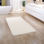 Tapis salle de bain tapis de bain moelleux mousse  mmoire de forme 3d 50x80 cm, crme - paco home
