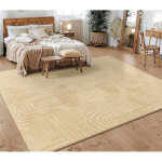 Tapis salon chambre adulte poils ras scandinave motif boho motif geometrique 80x150 cm, beige 7 - paco ...