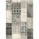 Tapis de salon coton rsistant aux uv gris 120 x 170 cm