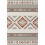 Tapis de salon karo rsistant aux uv rouge 120 x 170 cm