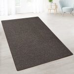 Karat - tapis de salon sur mesure london marron fonc� 100 x 100 cm