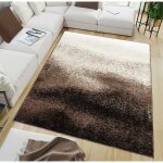 Tapis salon moderne effette d�grad� chambre lit salle de bain fourrure courts marron - 60x120 cm