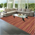 Unamourdetapis - tapis chambre en laine 60x110 rouge rectangle fait � la main
