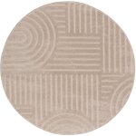 Tesso living - tapis salon à poil court, boho géométrique - beige - Ø160 cm (rond) Tesso living - tapis salon à poil court, boho géométrique - beige - Ø160 cm (rond)