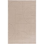 Tesso living - tapis salon à poil court, boho géométrique - beige - 160cm x 230cm Tesso living - tapis salon à poil court, boho géométrique - beige - 160cm x 230cm