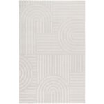 Tesso living - tapis salon à poil court, boho géométrique - blanc - 160cm x 230cm Tesso living - tapis salon à poil court, boho géométrique - blanc - 160cm x 230cm