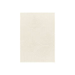 Dcoweb - tapis de salon en relief - circle - courbe crme - 120 x 170 cm