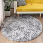 Jn. songs ? tapis salon rond shaggy 120x120 cm ? �paisseur 4 cm ? fibre polyester durable ? tapis moelleux ...